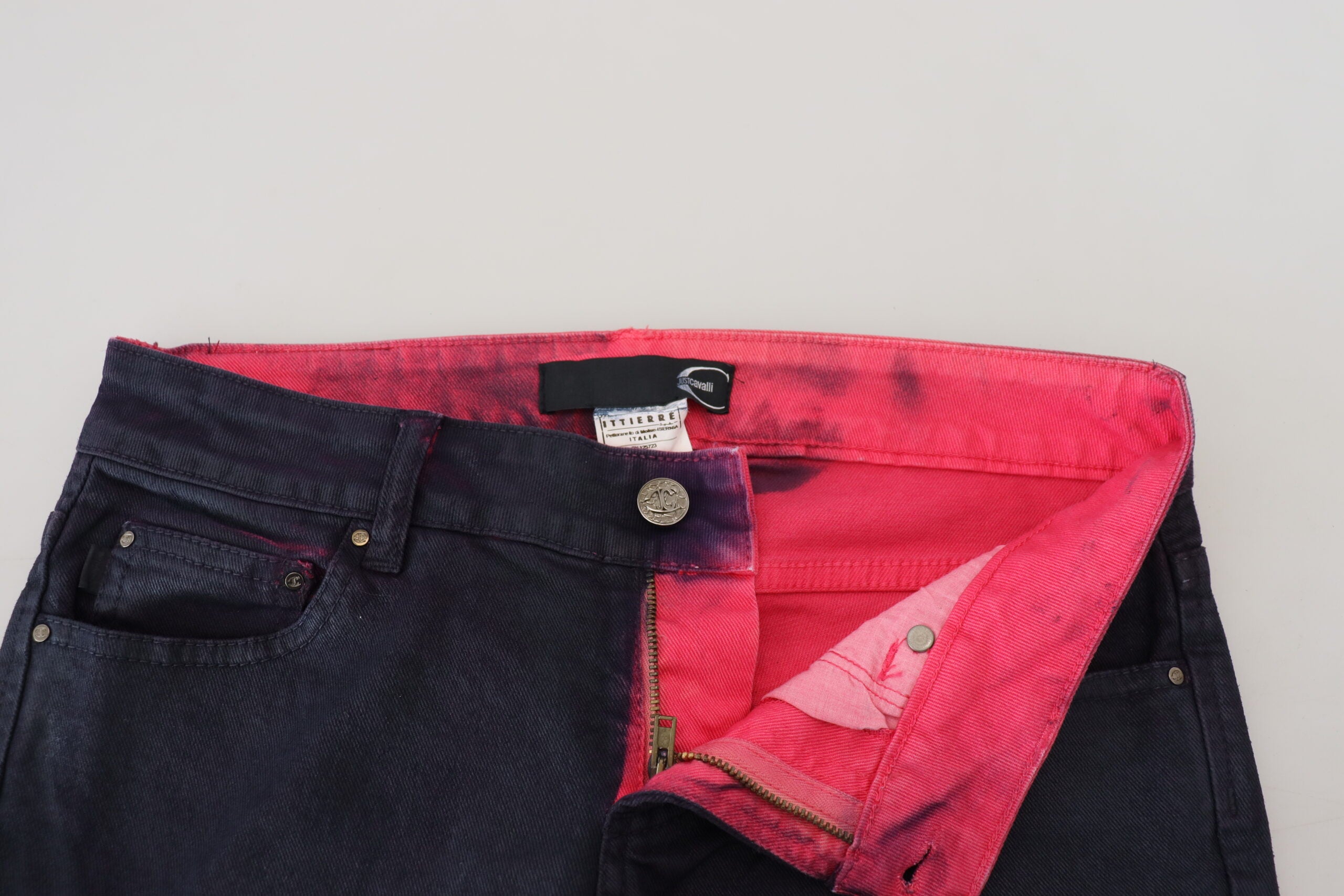 Just Cavalli Schwarze Slim Fit Damen Casual Denim Jeans mit niedriger Taille