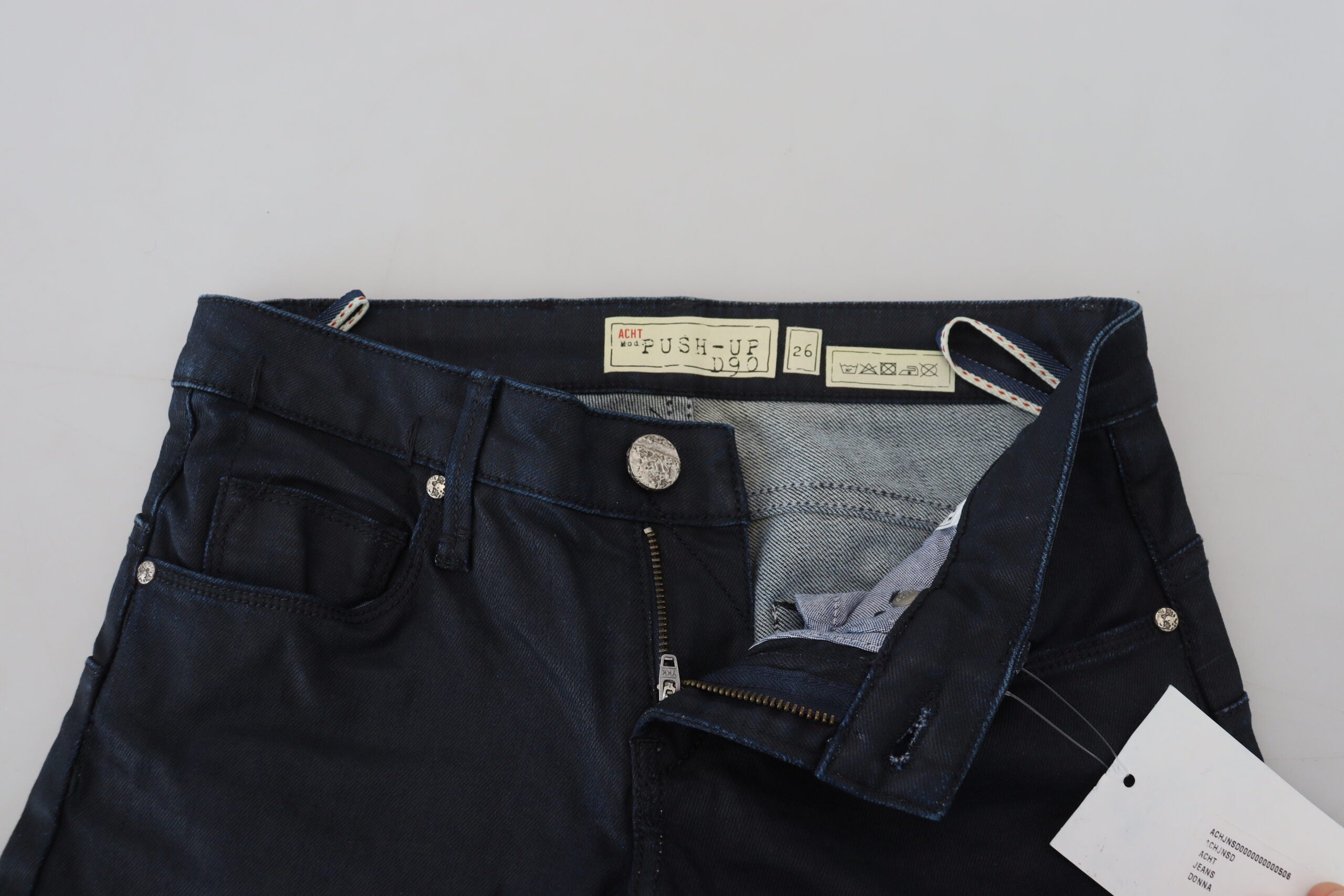 Eight Blue Cotton Low Waist Slim Fit Women's Casual Denim Jeans