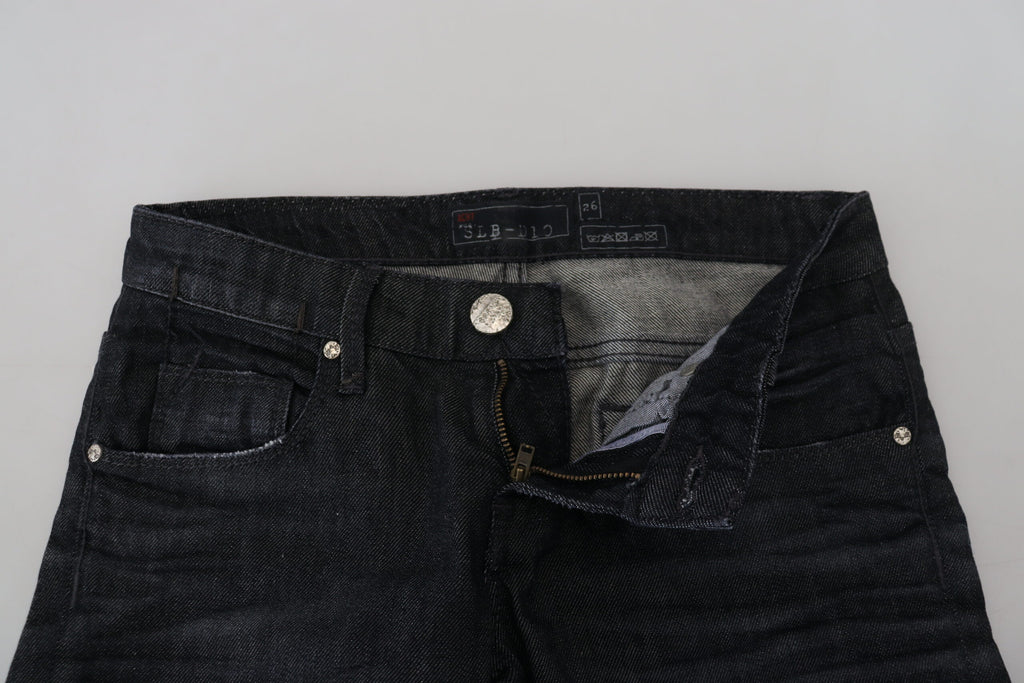 Eight Black Low-Waisted Slim Fit Women's Casual Denim Jeans