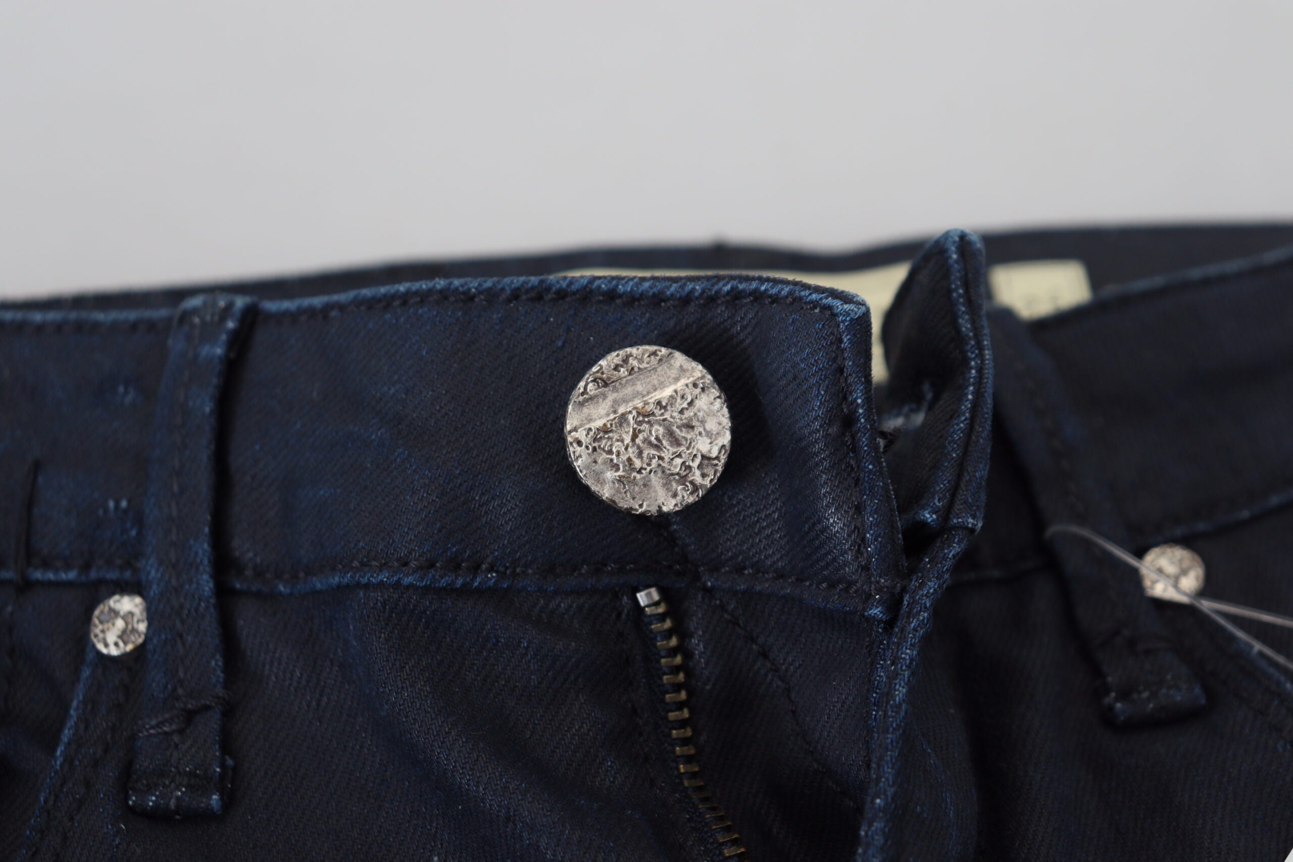 Eight Blue Cotton Skinny Low Waist Women's Casual Denim Jeans