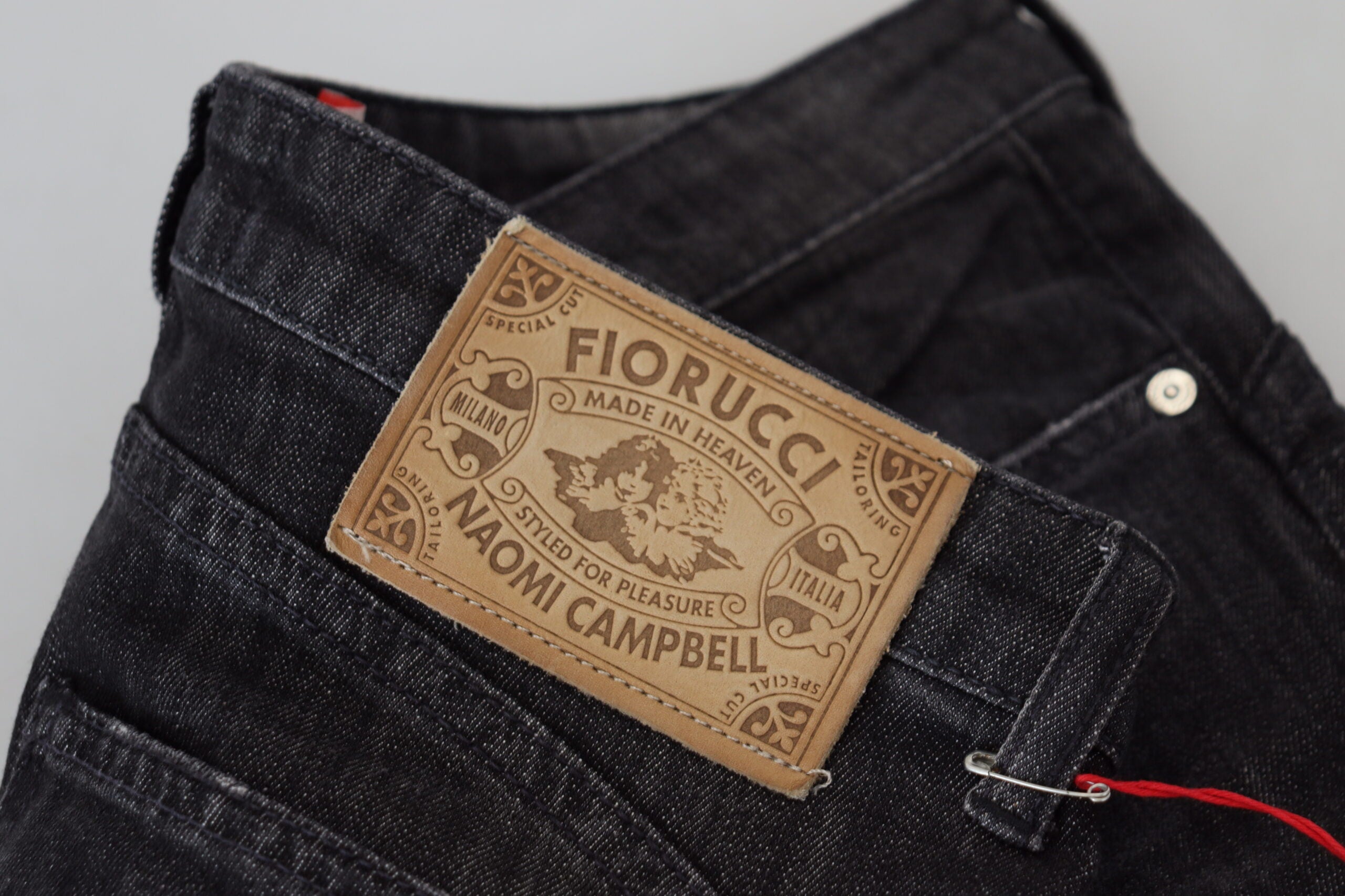 Fiorucci Schwarz Baumwolle Niedrige Taille Skinny Frauen Casual Jeans