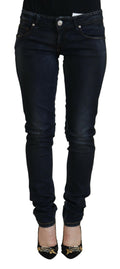 Eight Blue Cotton Low Rise Slim Fit Women's Casual Jeans