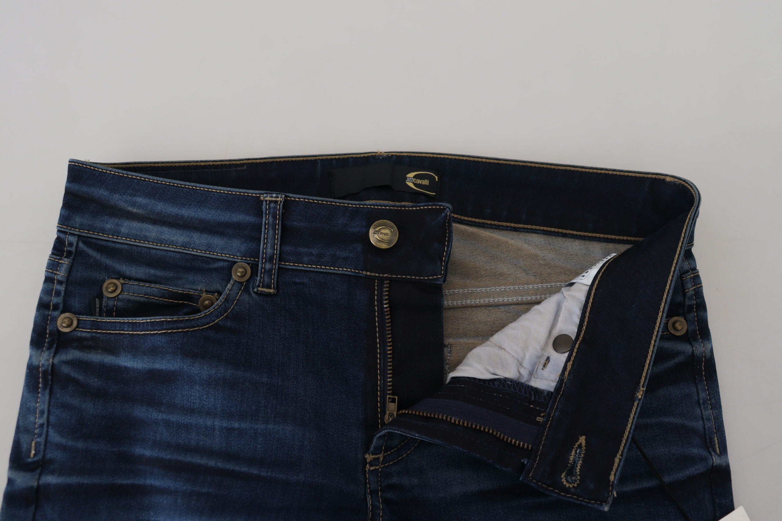 Just Cavalli Blaue Baumwolle Damen Casual Denim Jeans