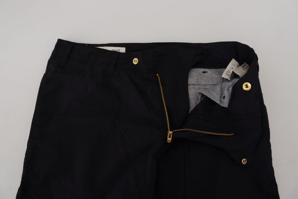 CYCLE Black Cotton Baggy High Waist Women's Pants