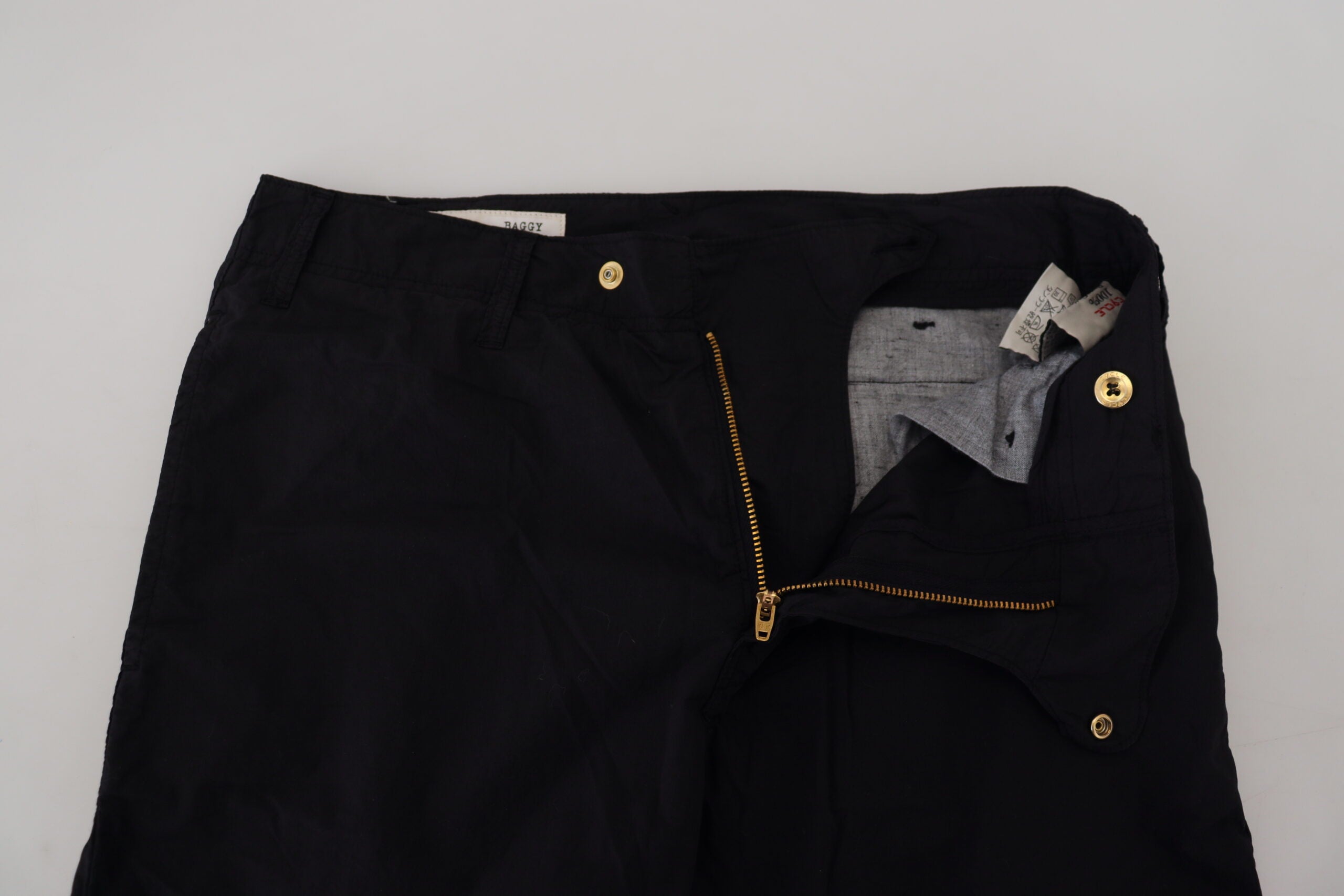 CYCLE Black Cotton Baggy High Waist Women's Pants