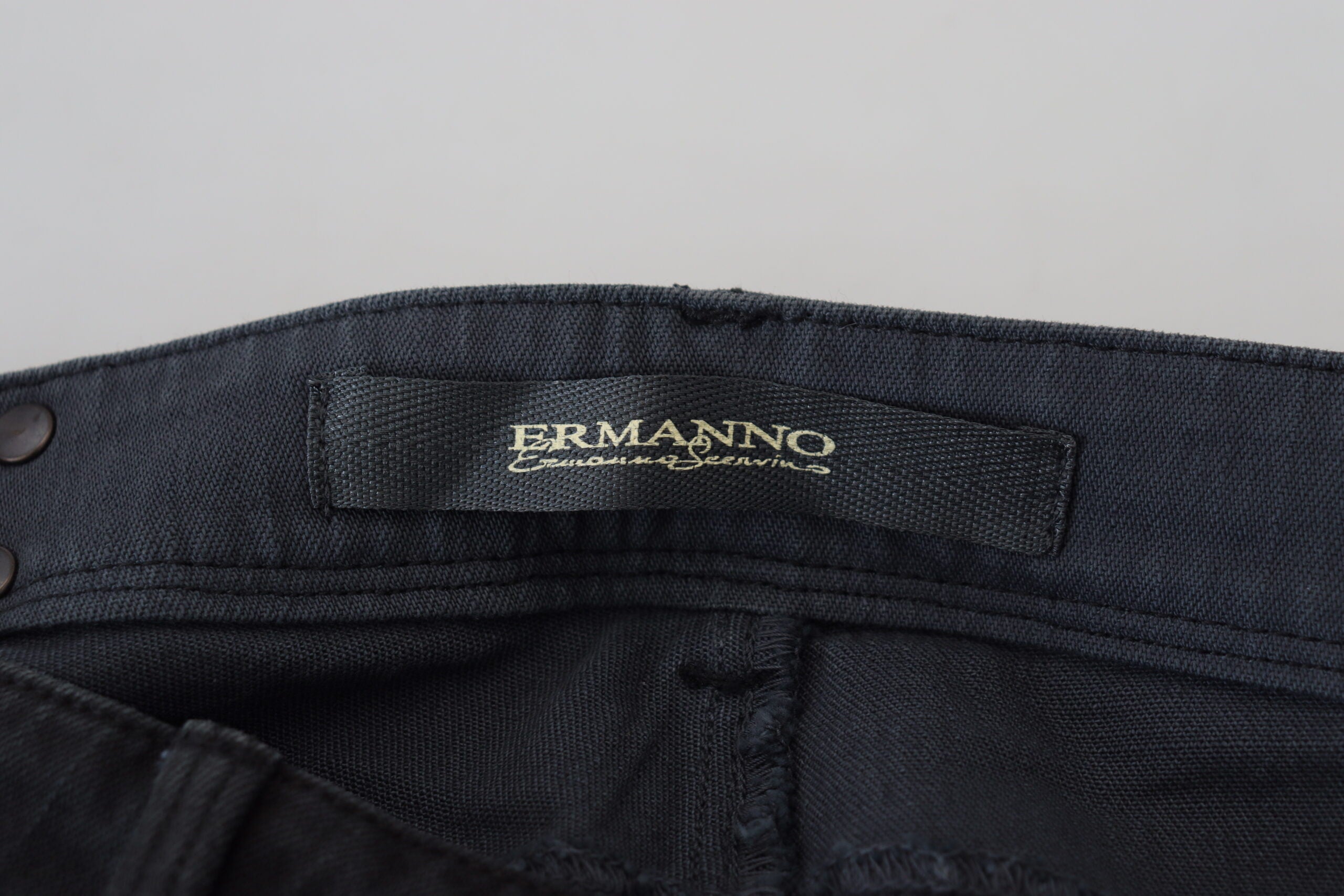 Ermanno Scervino Black Cotton Slim Fit Women's Denim Jeans