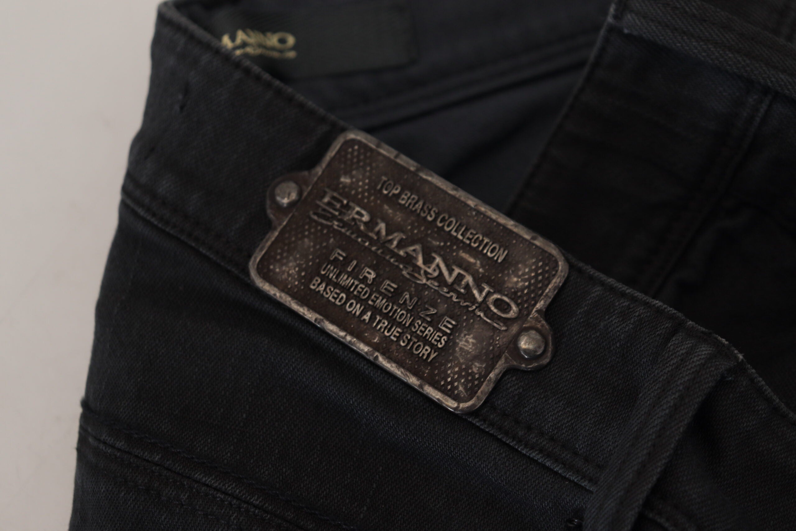 Ermanno Scervino Black Cotton Slim Fit Women's Denim Jeans