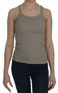 PINK MEMORIES Beige Sleeveless Spaghetti Strap Tank Top