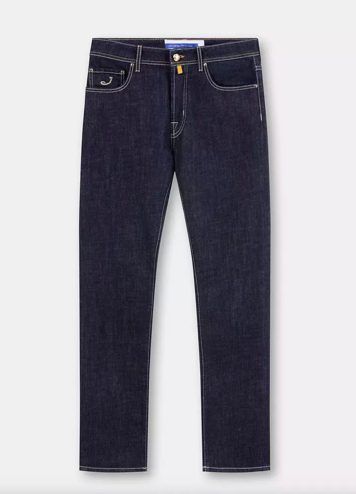 Jacob Cohen Blaue Herren-Jeans aus Baumwolle mit geradem Beinverlauf