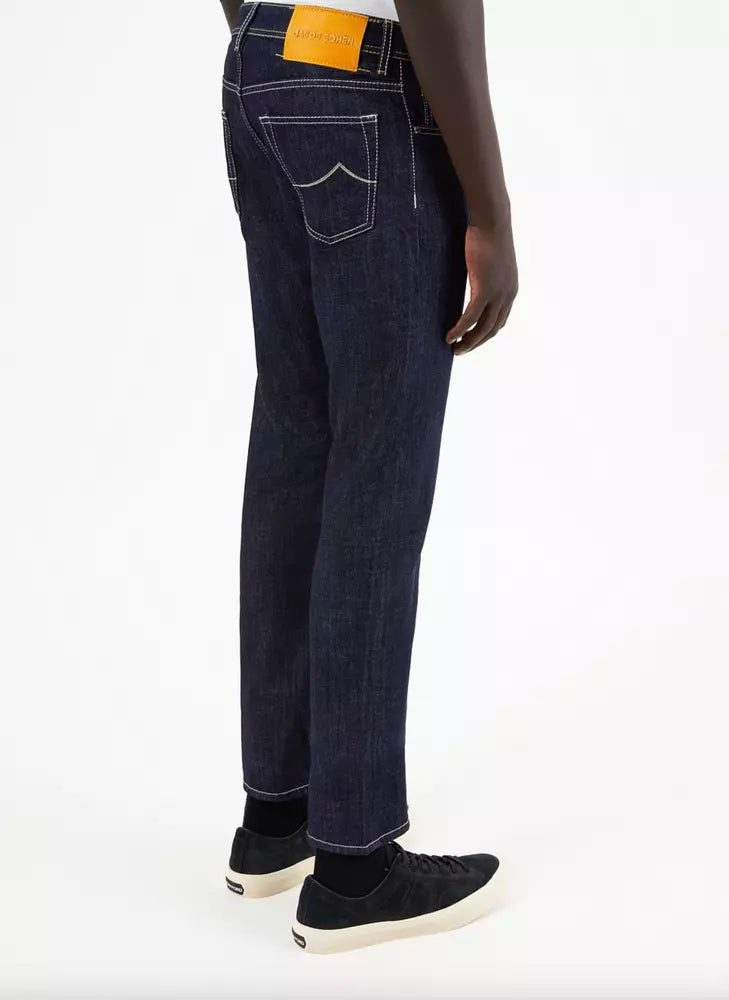 Jacob Cohen Blaue Herren-Jeans aus Baumwolle mit geradem Beinverlauf