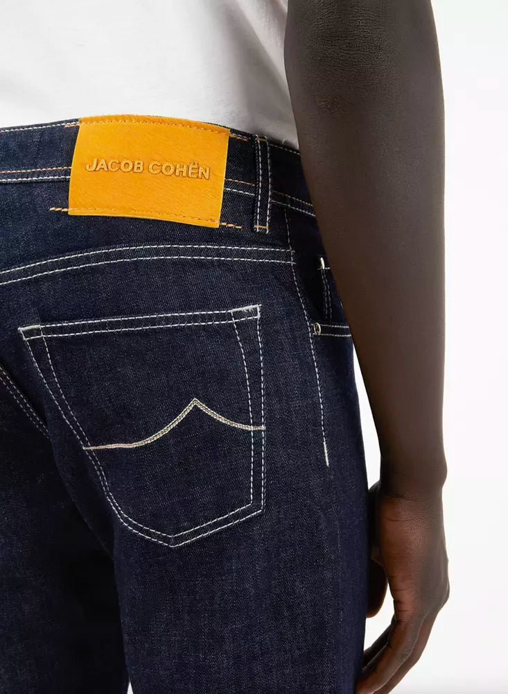 Jacob Cohen Blaue Herren-Jeans aus Baumwolle mit geradem Beinverlauf