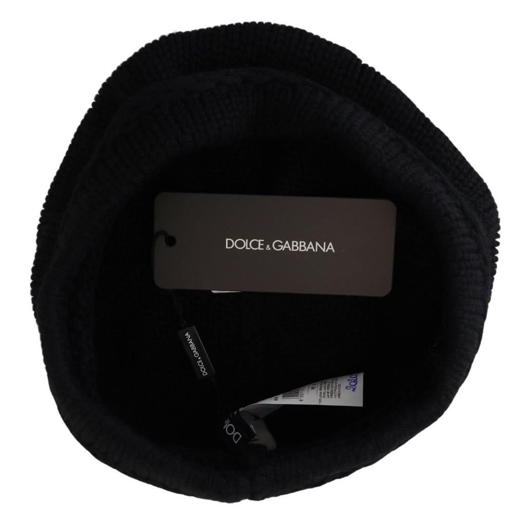Dolce & Gabbana Black Virgin Wool Women's Winter Beanie Hat