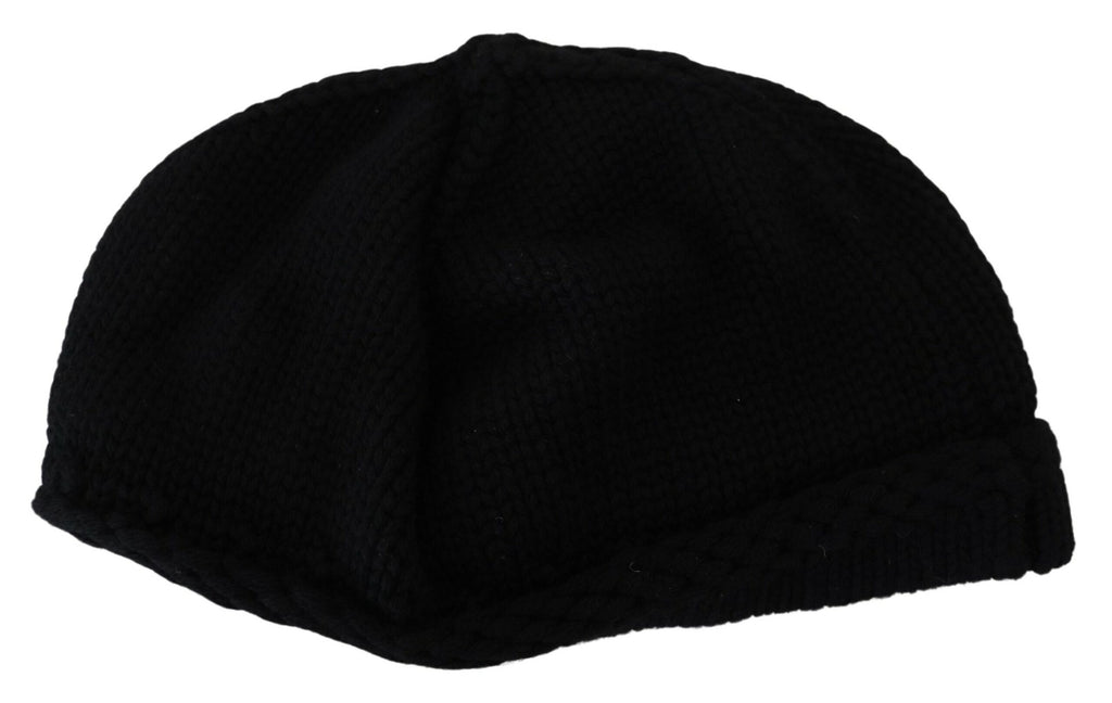 Dolce & Gabbana Black Virgin Wool Women's Winter Beanie Hat
