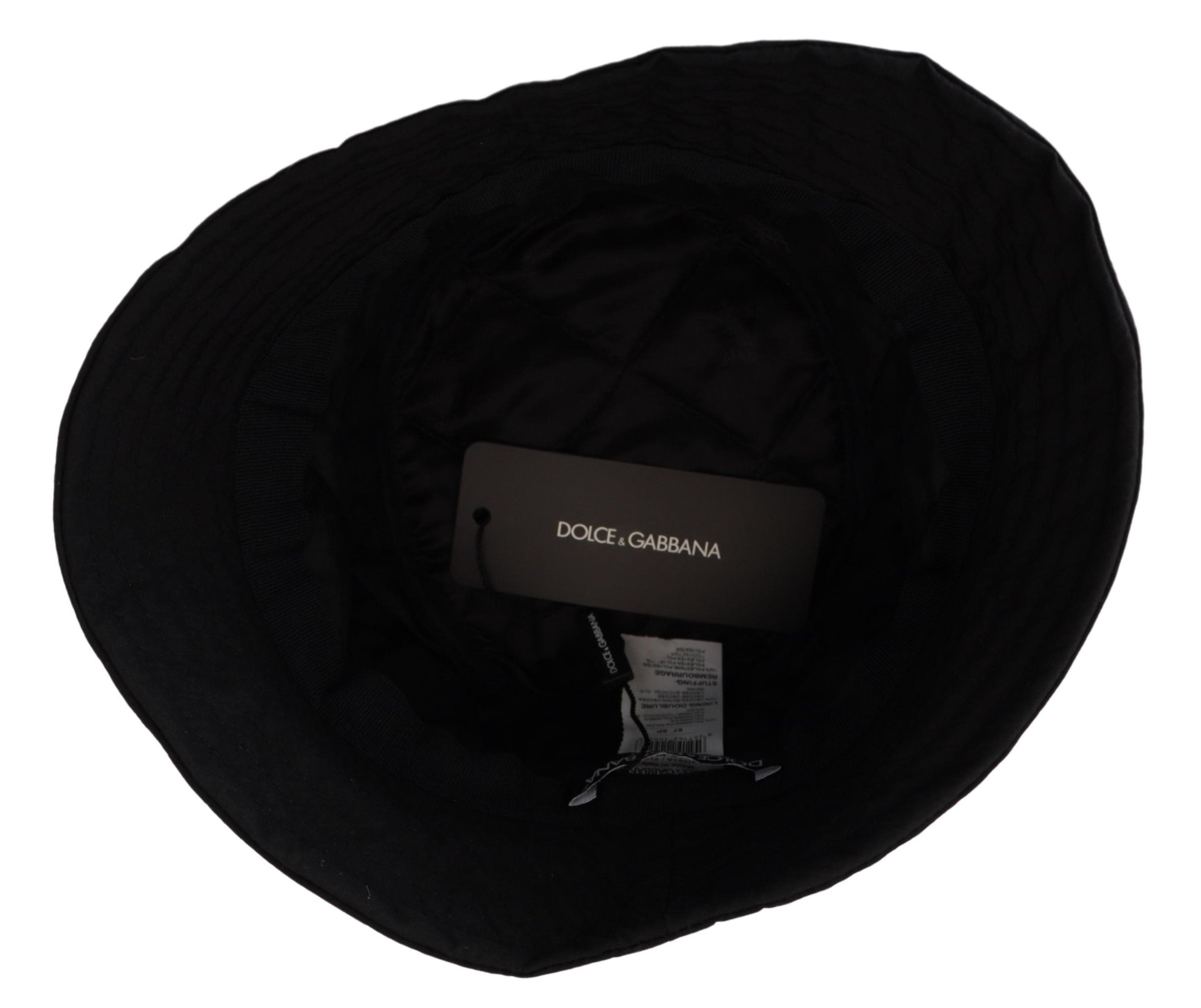 Dolce & Gabbana Black Nylon Women's Bucket Cap Hat