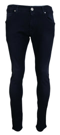 Eight Blue Cotton Tapered Slim Fit Men's Casual Denim Jeans