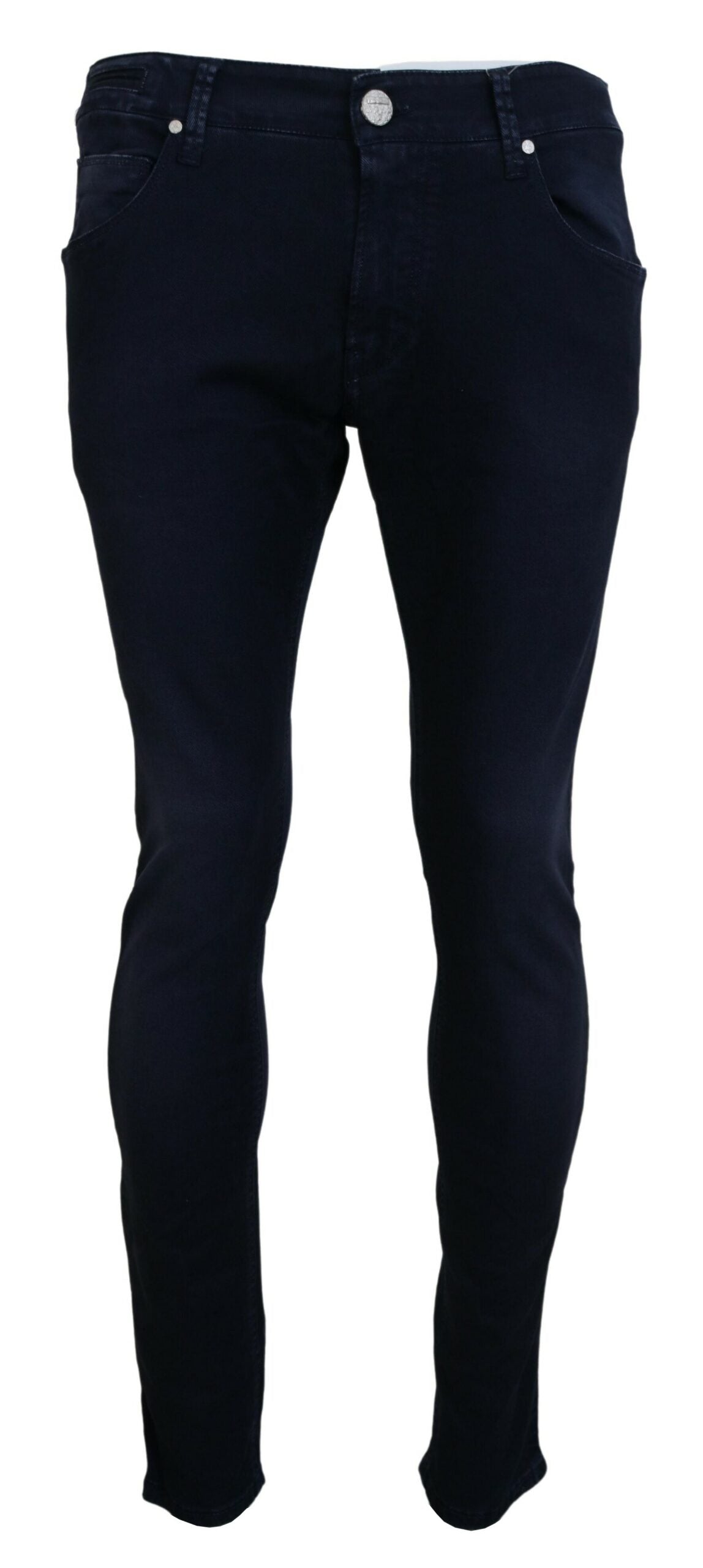Eight Blue Cotton Tapered Slim Fit Men's Casual Denim Jeans