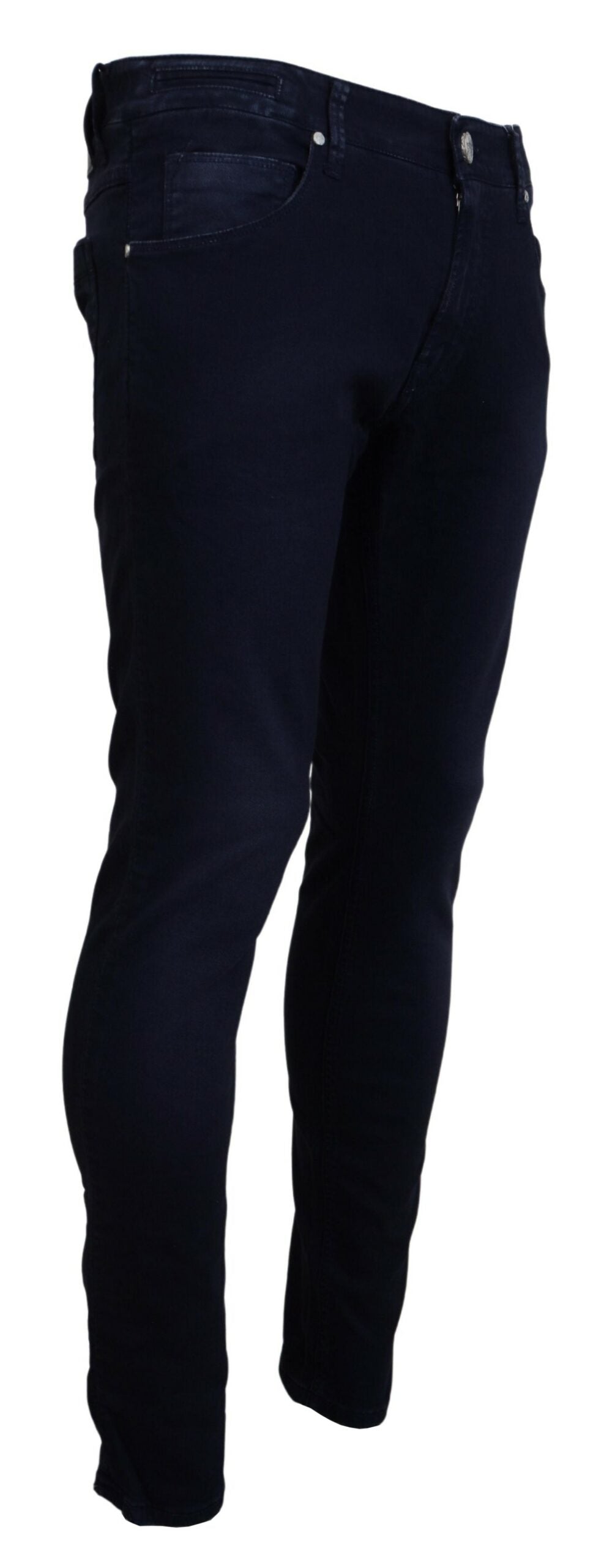 Eight Blue Cotton Tapered Slim Fit Men's Casual Denim Jeans