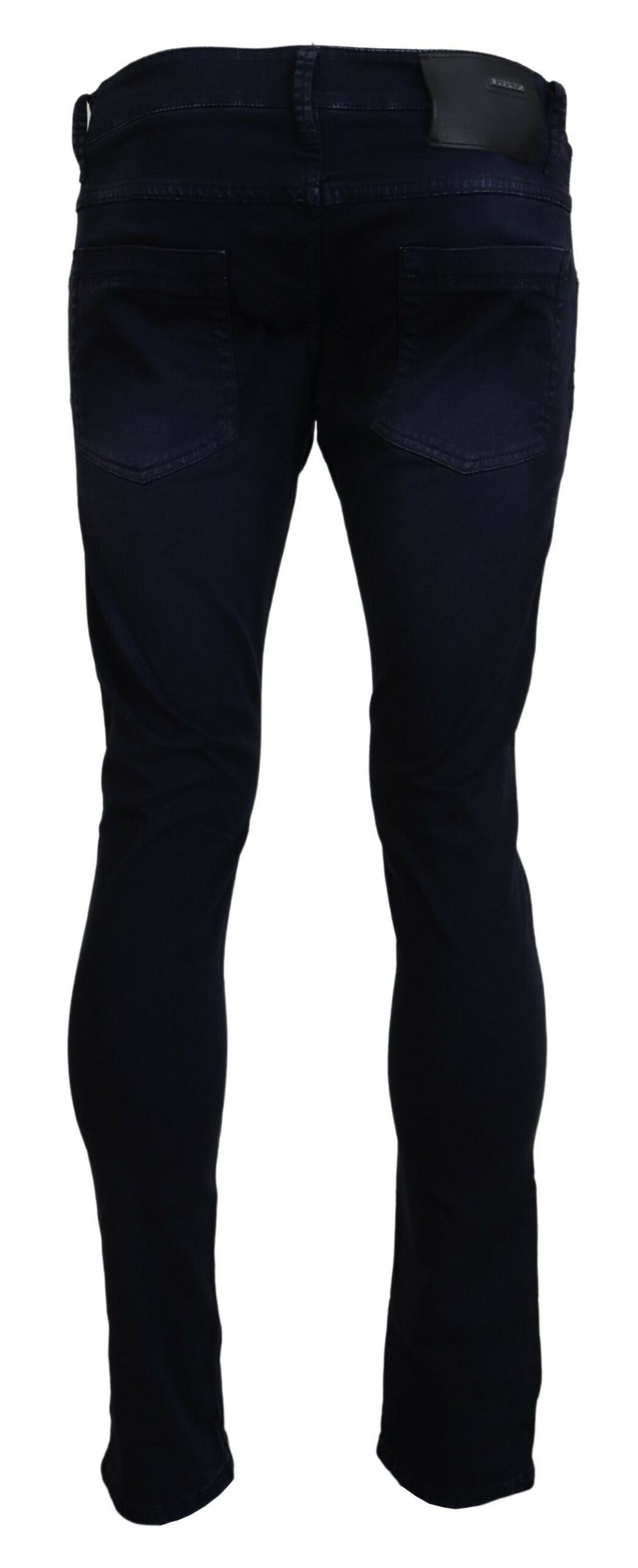 Eight Blue Cotton Tapered Slim Fit Men's Casual Denim Jeans