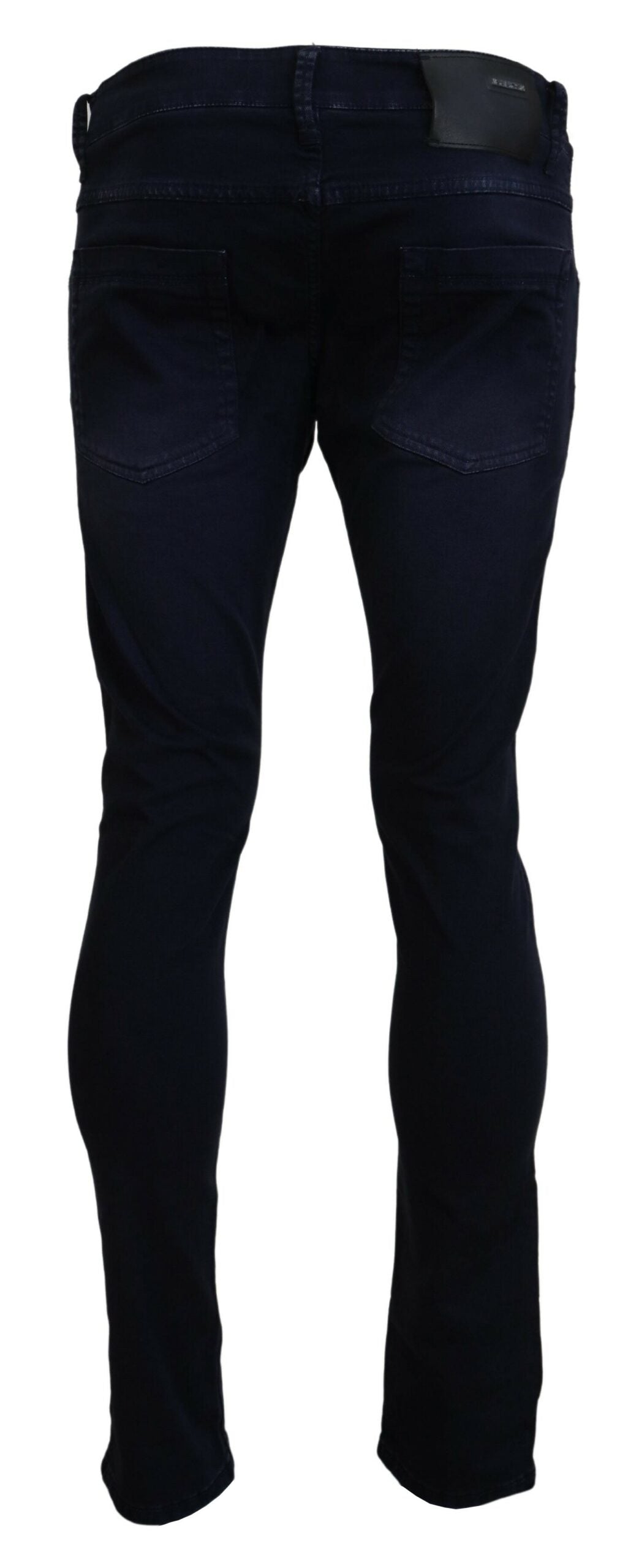 Eight Blue Cotton Tapered Slim Fit Men's Casual Denim Jeans