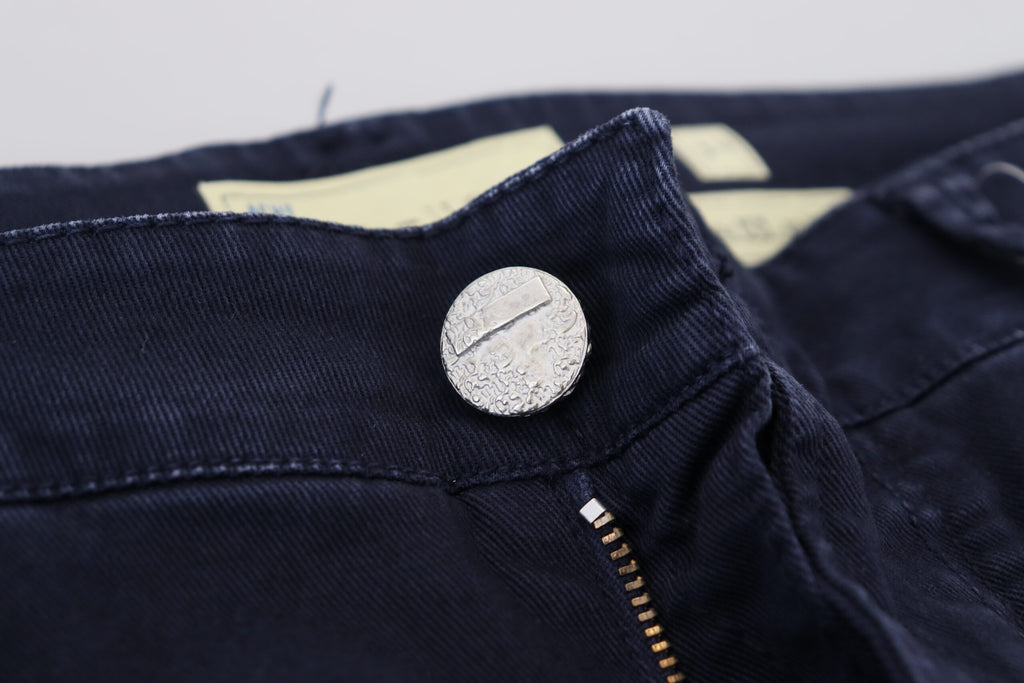 Eight Blue Cotton Tapered Slim Fit Men's Casual Denim Jeans