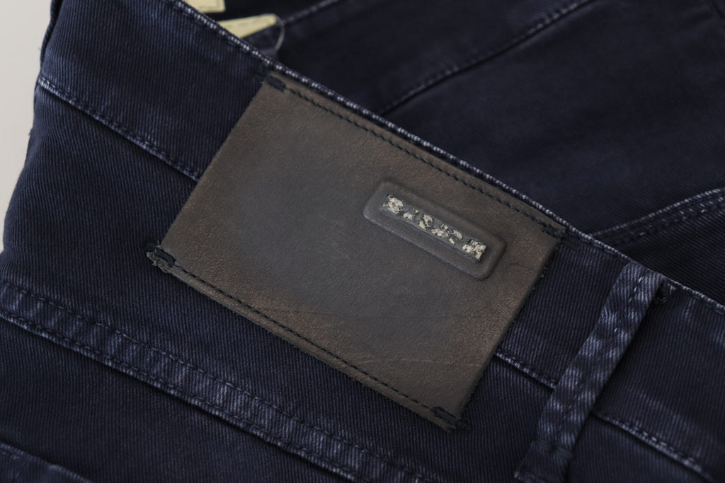 Eight Blue Cotton Tapered Slim Fit Men's Casual Denim Jeans