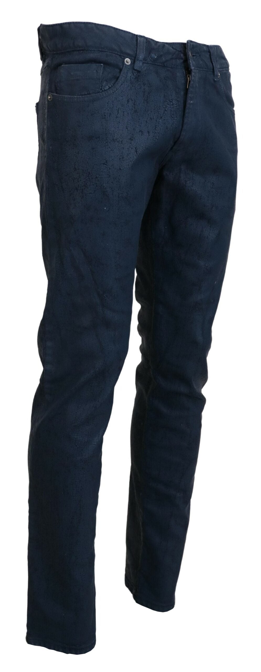 Extra Blue Cotton Tapered Slim Fit Men's Casual Denim Jeans