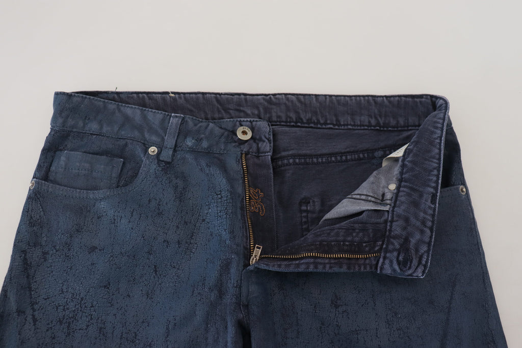 Extra Blue Cotton Tapered Slim Fit Men's Casual Denim Jeans