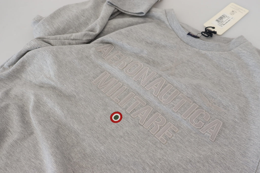 Aeronautica Militare Grauer Herren Pullover Sweatshirt Pullover