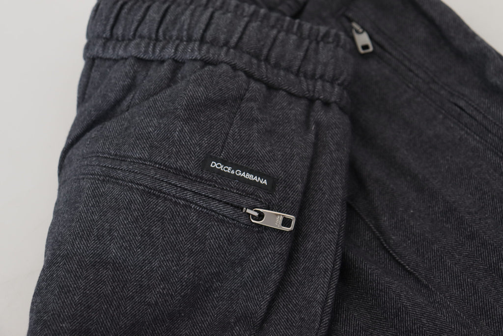 Dolce & Gabbana Men's Grey Cotton Jogger Pants
