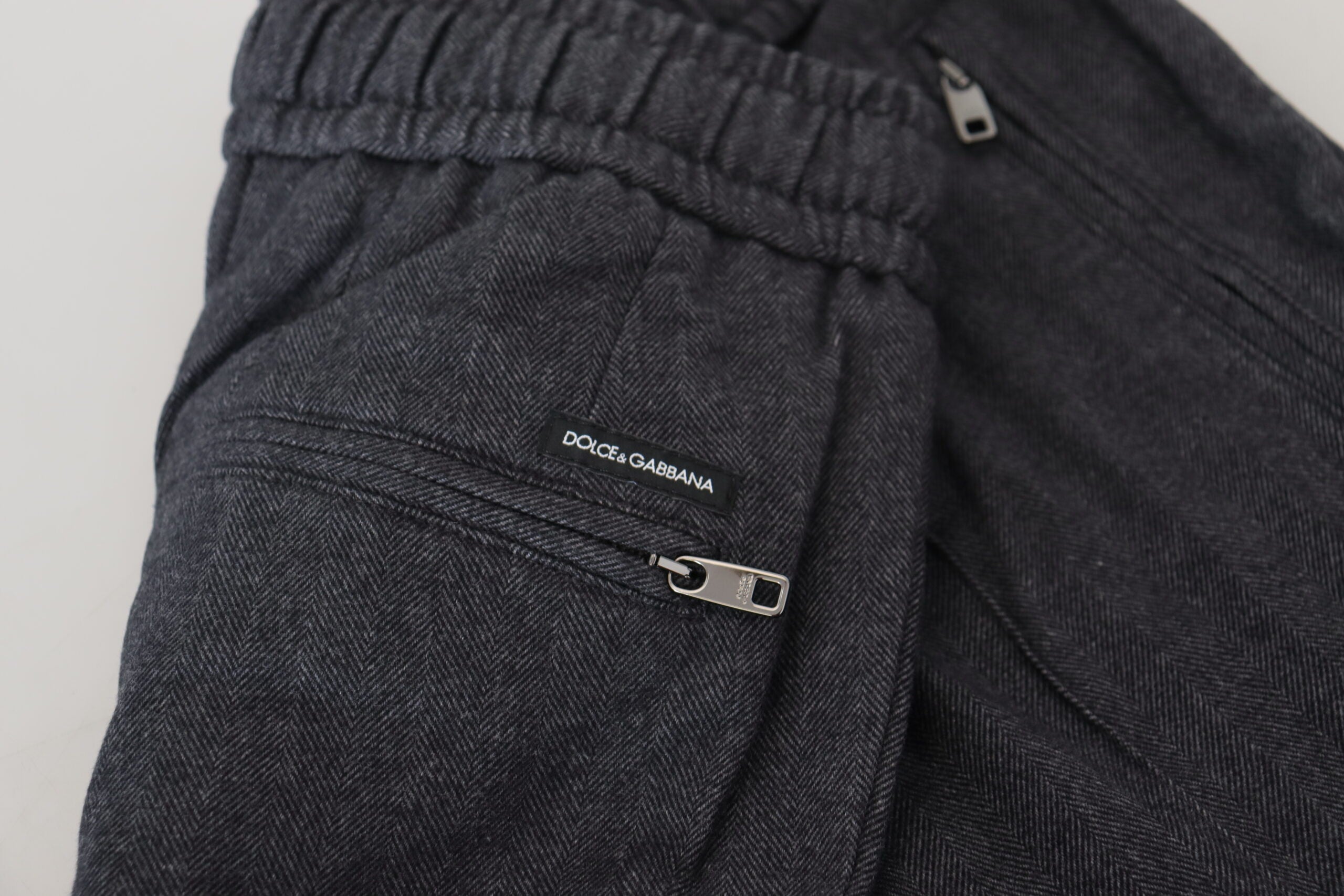 Dolce & Gabbana Men's Grey Cotton Jogger Pants
