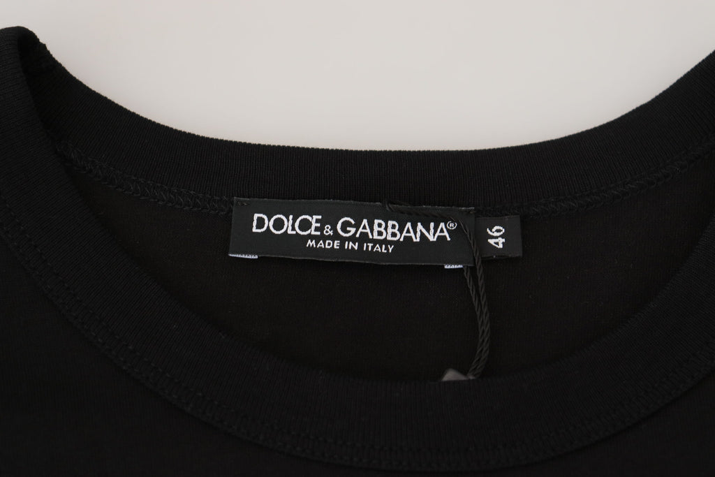 Dolce & Gabbana Black Sneak Peek Short-Sleeve Cotton T-Shirt
