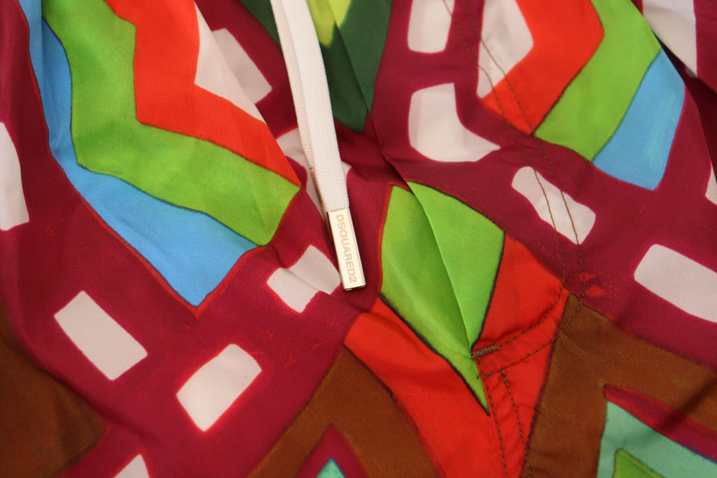 Dsquared² Multicolor Printed Men's Beachwear Shorts Swimwear