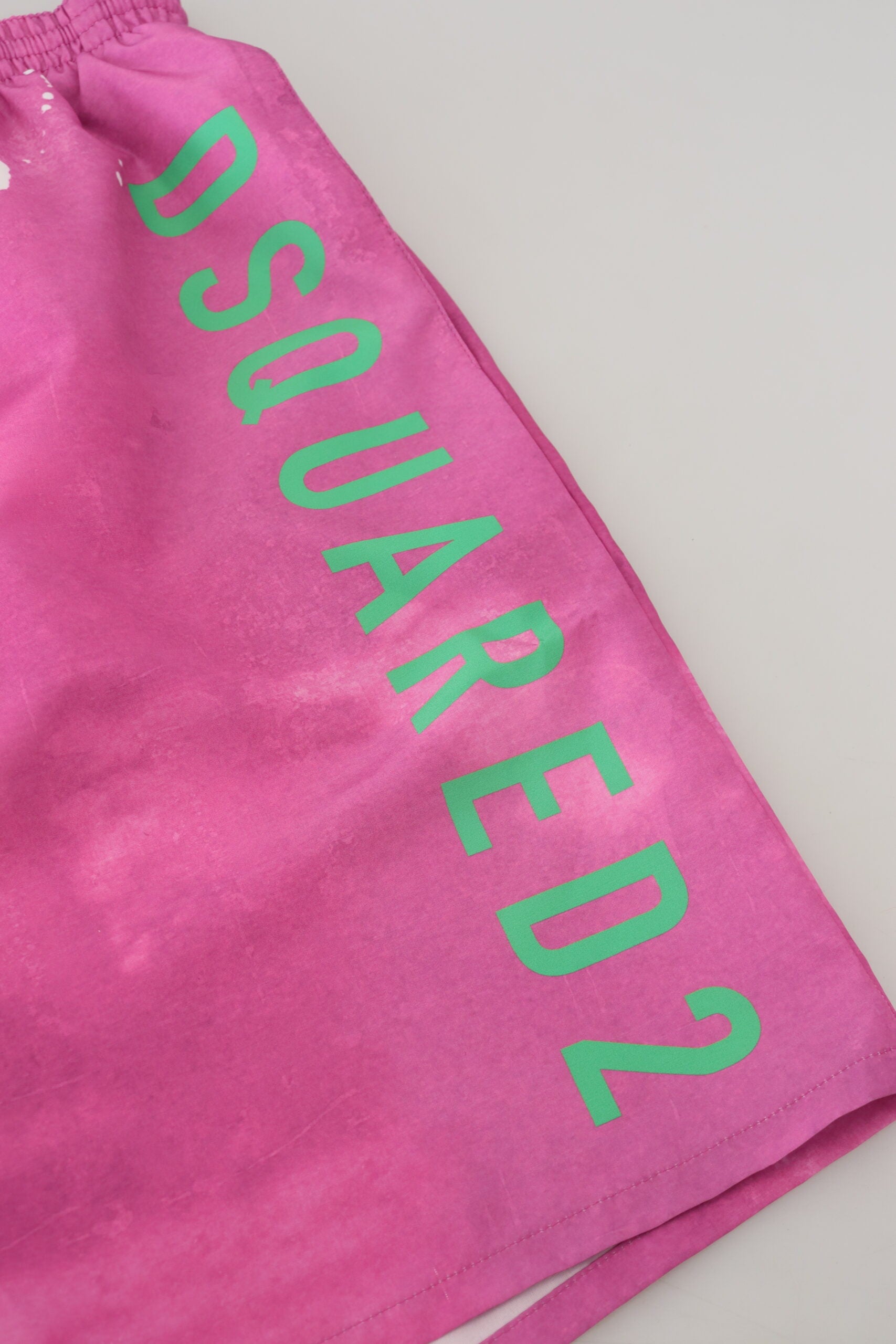 Dsquared² Rosa Tie Dye Logo Herren Strandbekleidung Shorts Bademode