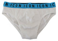 Dsquared² Weiße Icon Logo Baumwolle Stretch Männer Slip Unterwäsche