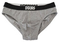 Dsquared² Grey DSURF Logo Cotton Stretch Men's Brief Underwear