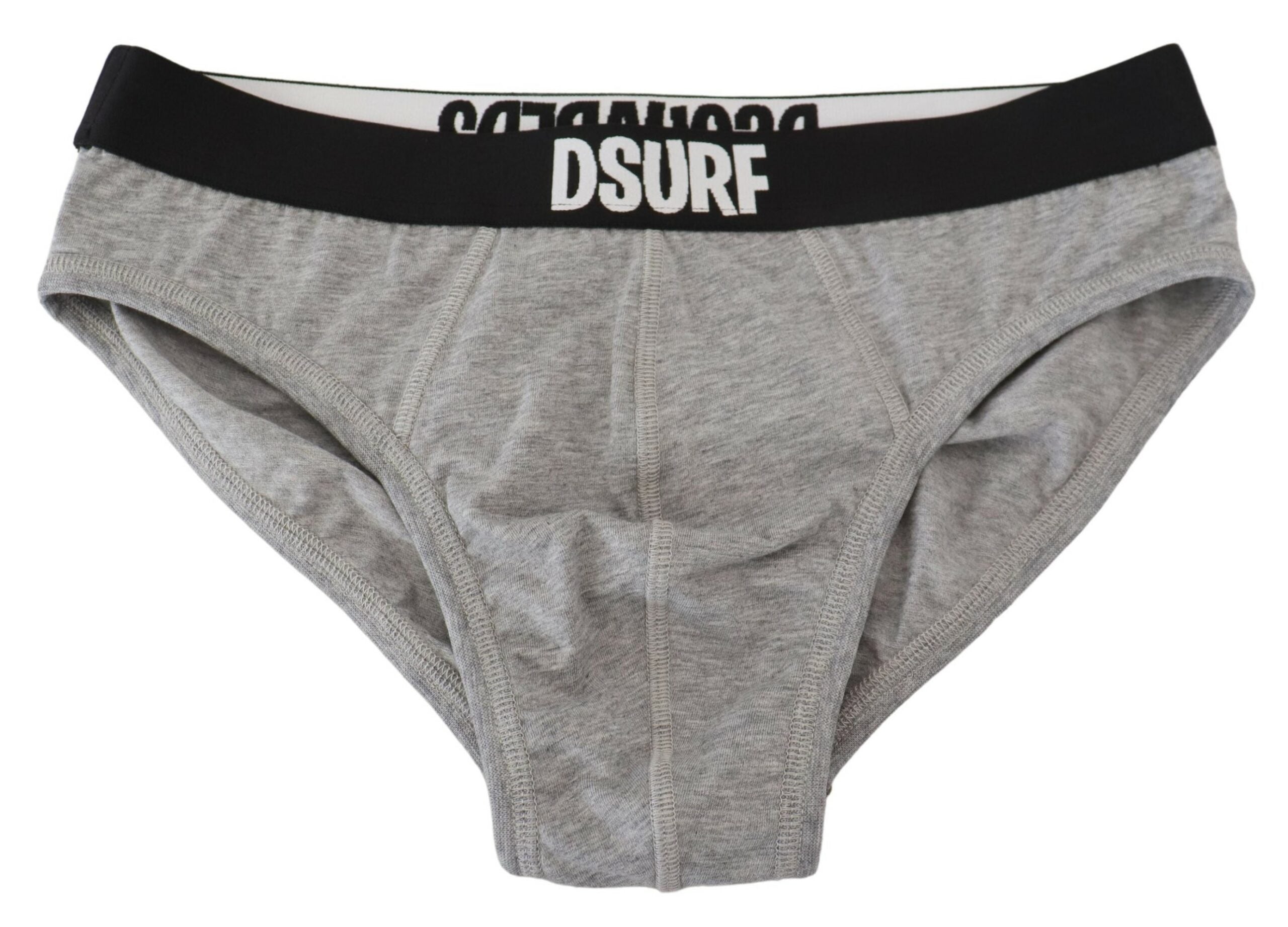 Dsquared² Grey DSURF Logo Cotton Stretch Men's Brief Underwear