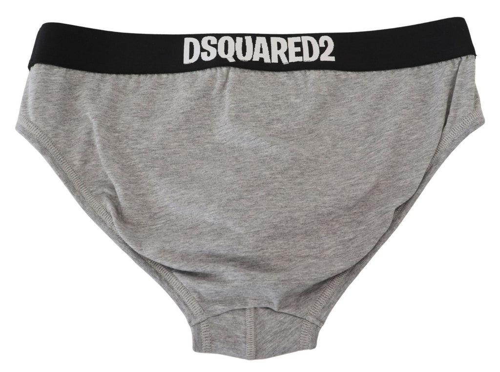 Dsquared² Grey DSURF Logo Cotton Stretch Men's Brief Underwear