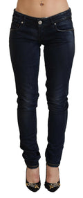 Eight Blue Low Waist Slim Fit Women's Denim Jeans