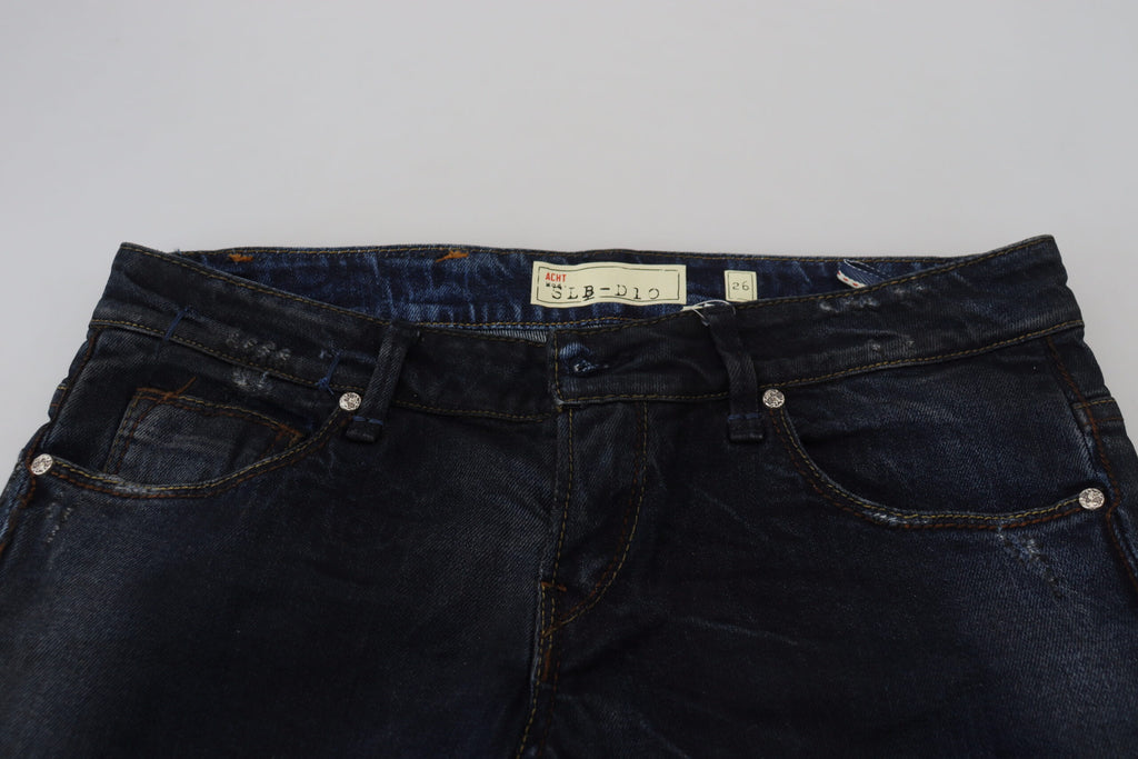 Eight Blue Low Waist Slim Fit Women's Denim Jeans