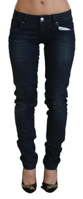 Eight Blue Low Waist Slim Fit Women's Denim Jeans