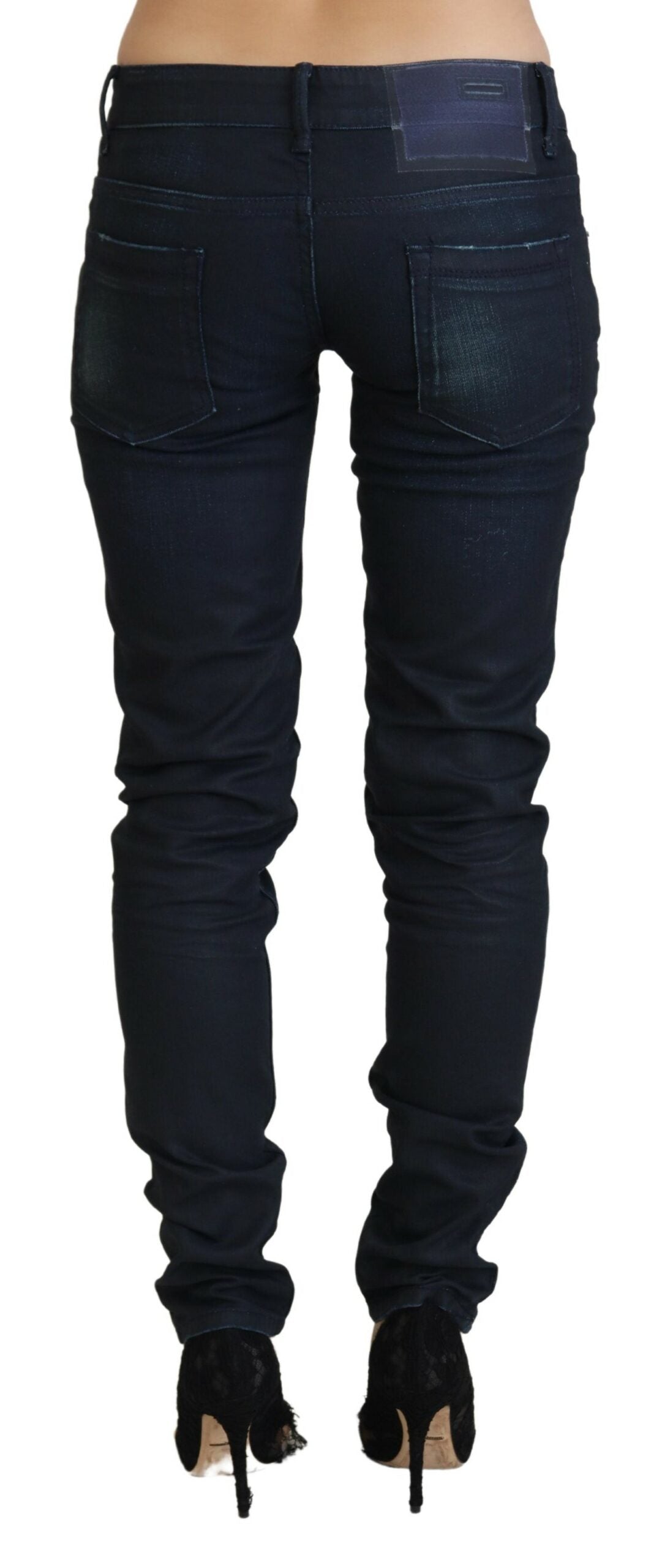Eight Blue Low Waist Slim Fit Women's Denim Jeans