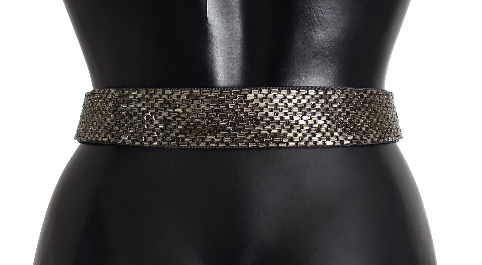 Dolce & Gabbana Multicolor Wide Crystal Buckle Sequin Belt