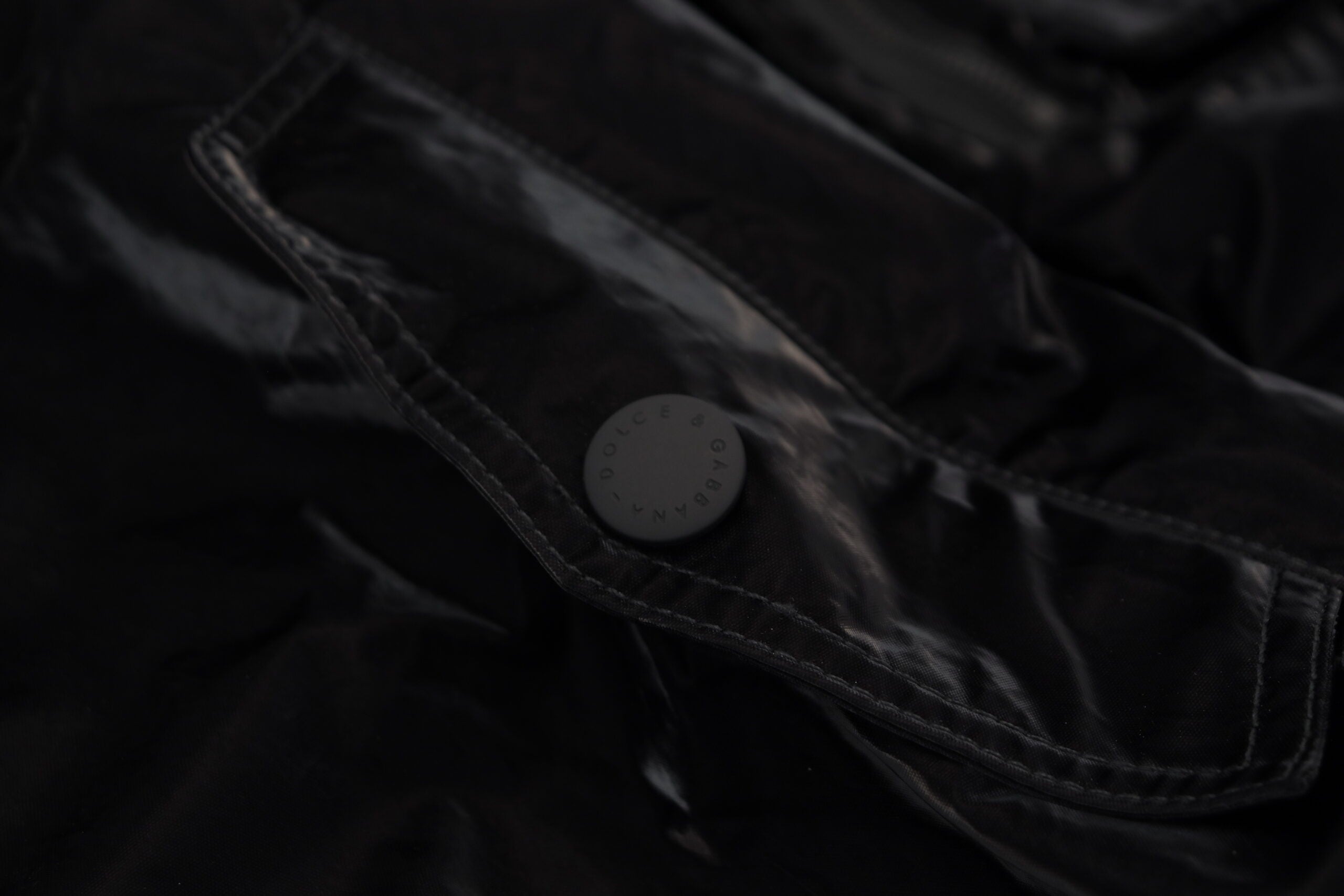 Dolce & Gabbana Black Nylon Hooded Bomber Jacket with Zipper
