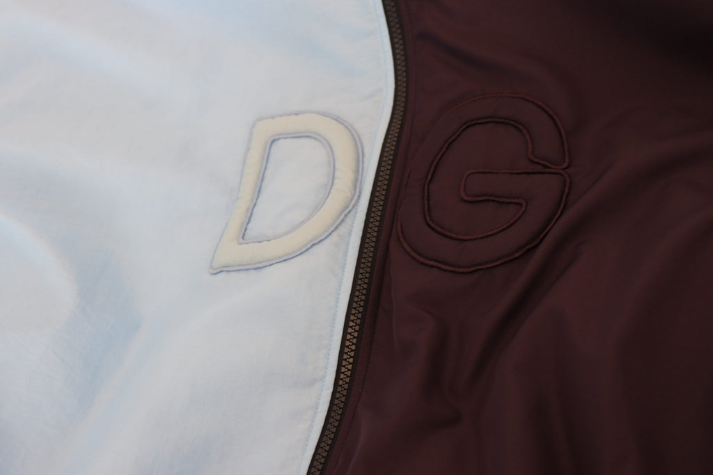 Dolce & Gabbana Black Blue DG Hooded Full Zip Men's Jacket