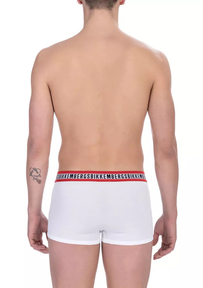 Bikkembergs Weißes Baumwoll-Unterwäsche-Set für Herren, 2er-Pack