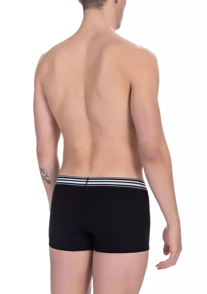 Bikkembergs Men's Black Cotton Trunk Two-Pack
