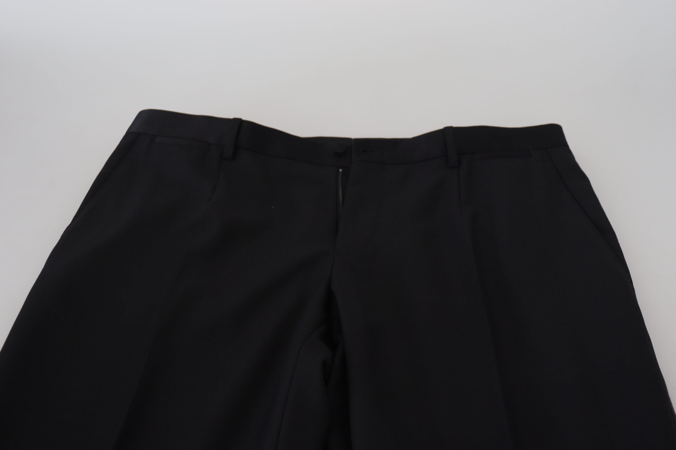 Dolce & Gabbana Black Wool Chino Dress Formal Trousers