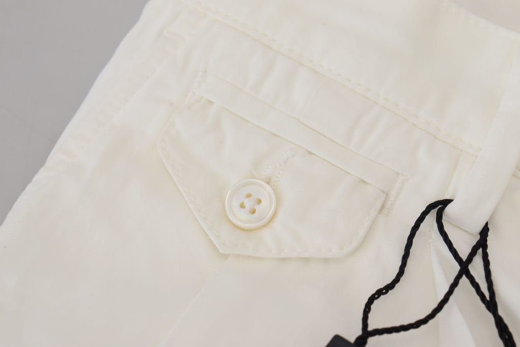 Dolce & Gabbana Weiße Skinny Chino-Hose aus Baumwolle