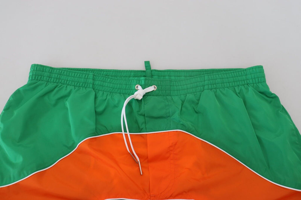 Dsquared² Multicolor Logo Print Herren Bademode Badehose kurz