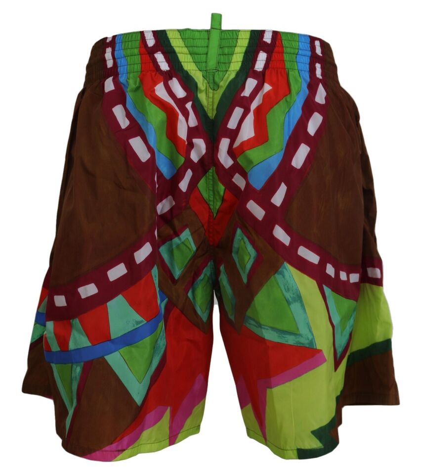 Dsquared² Men's Multicolor Printed Swim Trunks
